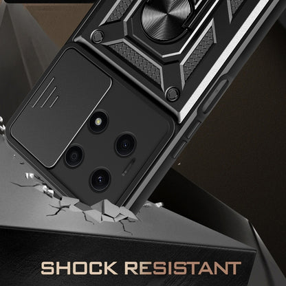 For Honor X8a 4G Sliding Camera Cover Design TPU + PC Phone Case(Rose Gold) by buy2fix