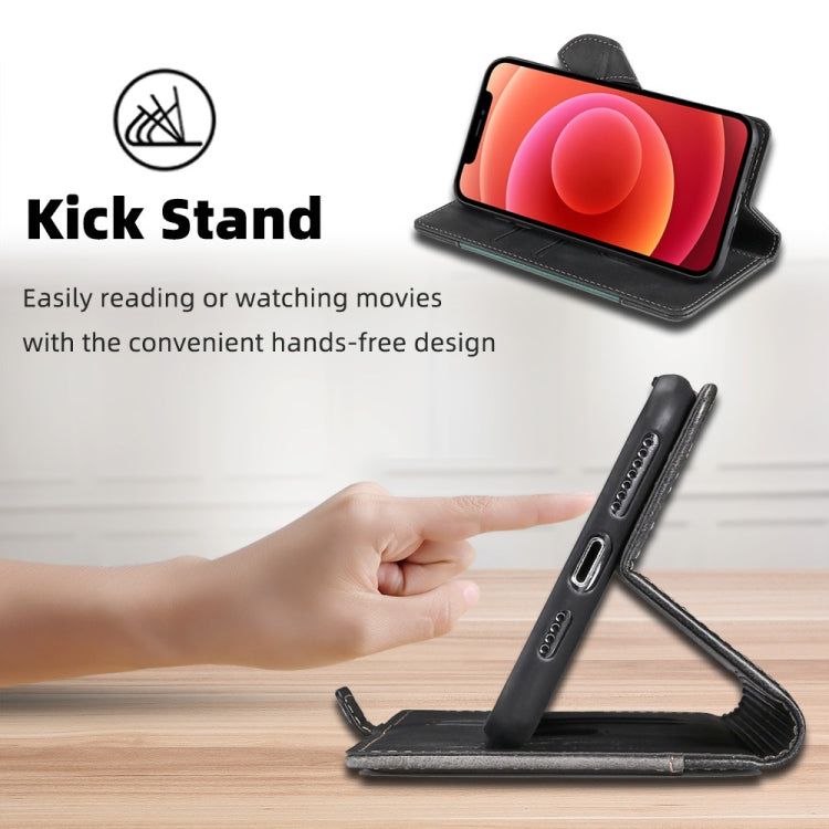 For Xiaomi Redmi Note 12 4G Global Skin Feel Magnetic Buckle Leather Phone Case(Black) by buy2fix