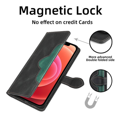 For Xiaomi Redmi Note 12 4G Global Skin Feel Magnetic Buckle Leather Phone Case(Black) by buy2fix