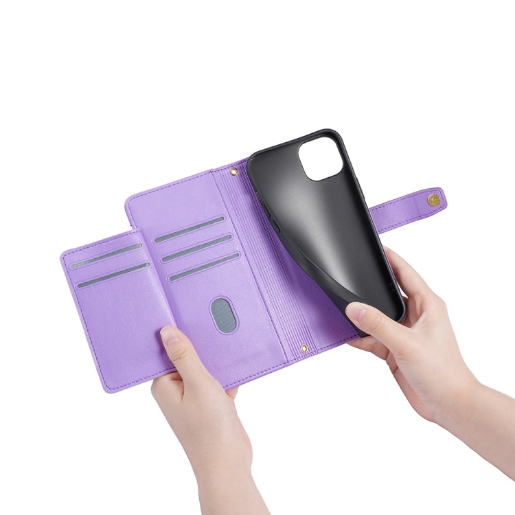 For Infinix Smart 7 Sheep Texture Cross-body Zipper Wallet Leather Phone Case(Purple) - Infinix Cases by buy2fix | Online Shopping UK | buy2fix