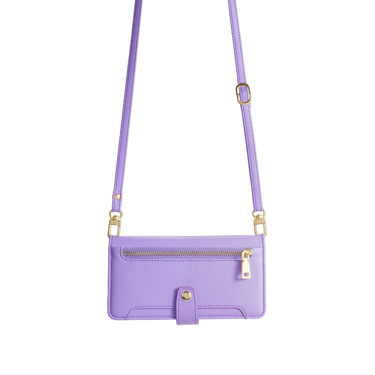 For Infinix Smart 7 Sheep Texture Cross-body Zipper Wallet Leather Phone Case(Purple) - Infinix Cases by buy2fix | Online Shopping UK | buy2fix