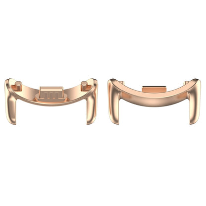 For Xiaomi Mi Band 8 1 Pair Stainless steel Metal Watch Band Connector(Rose Gold) - For Xiaomi by buy2fix | Online Shopping UK | buy2fix