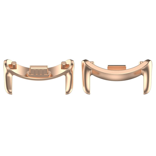 For Xiaomi Mi Band 8 1 Pair Stainless steel Metal Watch Band Connector(Rose Gold) - For Xiaomi by buy2fix | Online Shopping UK | buy2fix