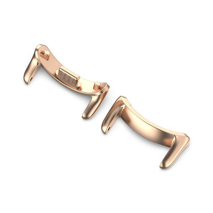 For Xiaomi Mi Band 8 1 Pair Stainless steel Metal Watch Band Connector(Rose Gold) - For Xiaomi by buy2fix | Online Shopping UK | buy2fix