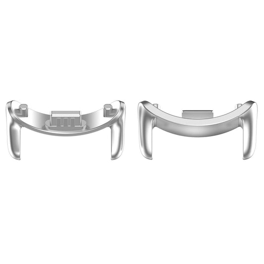 For Xiaomi Mi Band 8 1 Pair Stainless steel Metal Watch Band Connector(Silver) - For Xiaomi by buy2fix | Online Shopping UK | buy2fix