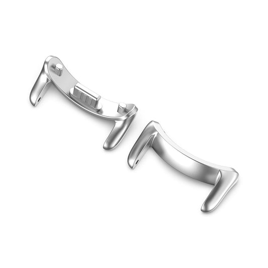For Xiaomi Mi Band 8 1 Pair Stainless steel Metal Watch Band Connector(Silver) - For Xiaomi by buy2fix | Online Shopping UK | buy2fix