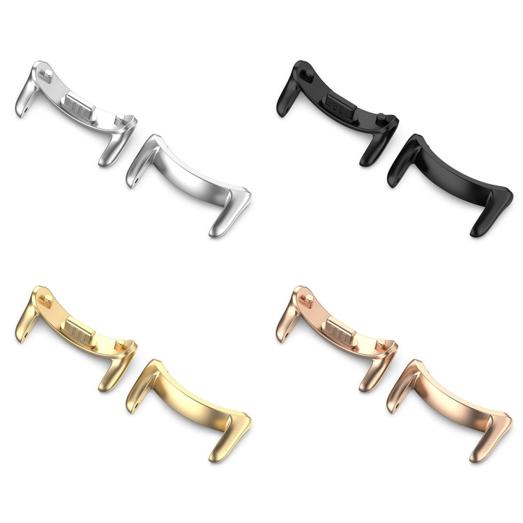 For Xiaomi Mi Band 8 1 Pair Stainless steel Metal Watch Band Connector(Gold) - For Xiaomi by buy2fix | Online Shopping UK | buy2fix