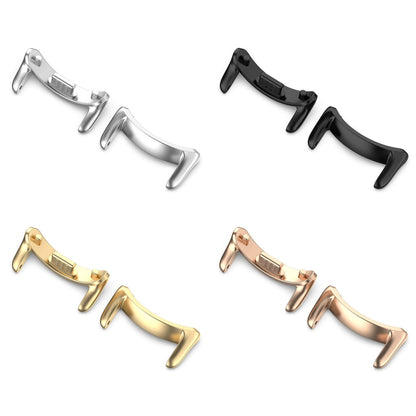 For Xiaomi Mi Band 8 1 Pair Stainless steel Metal Watch Band Connector(Gold) - For Xiaomi by buy2fix | Online Shopping UK | buy2fix