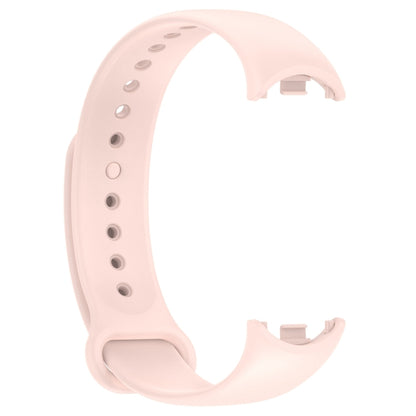 For Xiaomi Mi Band 8 Solid Color Silicone Plug Replacement Watch Band(Pink) - Watch Bands by buy2fix | Online Shopping UK | buy2fix