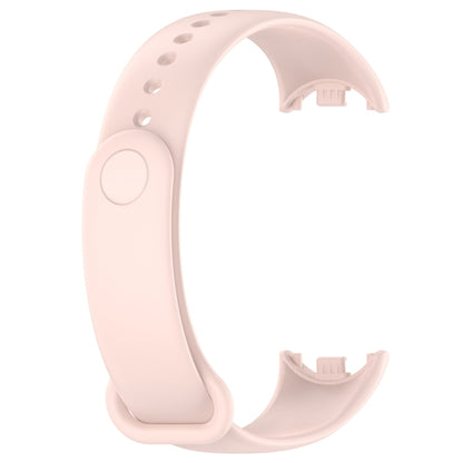 For Xiaomi Mi Band 8 Solid Color Silicone Plug Replacement Watch Band(Pink) - Watch Bands by buy2fix | Online Shopping UK | buy2fix