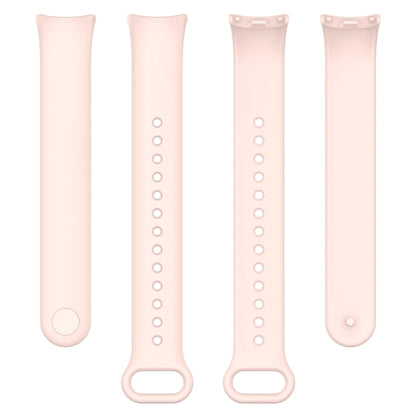 For Xiaomi Mi Band 8 Solid Color Silicone Plug Replacement Watch Band(Pink) - Watch Bands by buy2fix | Online Shopping UK | buy2fix