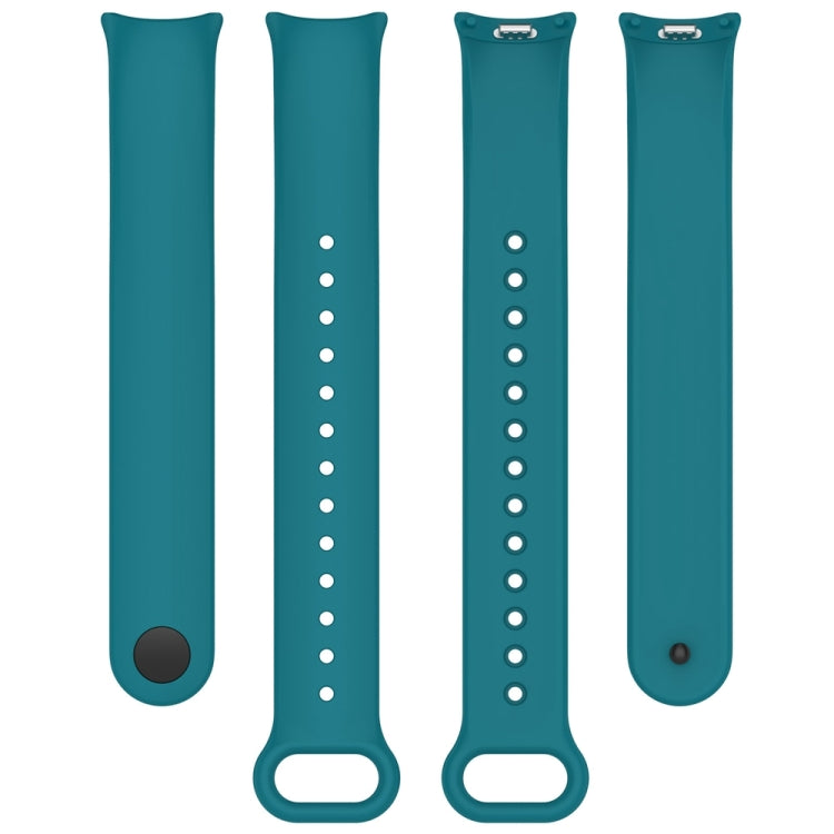 For Xiaomi Mi Band 8 Solid Color Stainless Steel Plug Replacement Watch Band (Navy Blue) - Watch Bands by buy2fix | Online Shopping UK | buy2fix