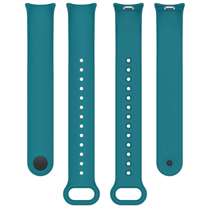 For Xiaomi Mi Band 8 Solid Color Stainless Steel Plug Replacement Watch Band (Navy Blue) - Watch Bands by buy2fix | Online Shopping UK | buy2fix