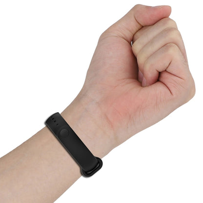 For Xiaomi Mi Band 8 Solid Color Stainless Steel Plug Replacement Watch Band (Navy Blue) - Watch Bands by buy2fix | Online Shopping UK | buy2fix