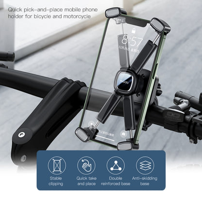Yesido C191 4-axis Support Bicycle Handle Phone Holder(Black) by buy2fix