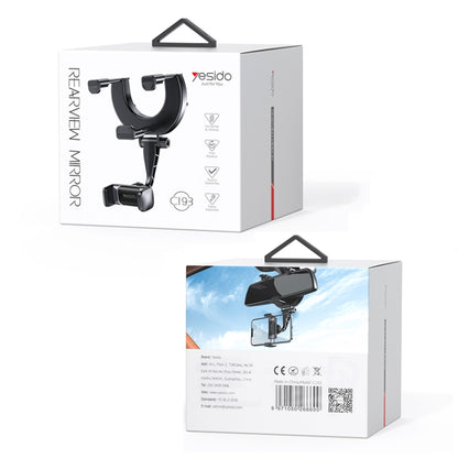 Yesido C193 Car Rearview Mirror Using Phone Holder(Black) - Universal Car Holders by Yesido | Online Shopping UK | buy2fix
