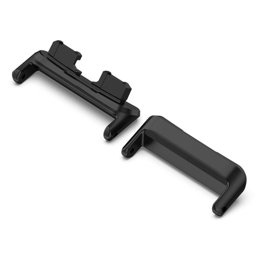 For Huawei Band 8 1 Pair Stainless Steel Metal Watch Band Connector(Black) - For Huawei by buy2fix | Online Shopping UK | buy2fix