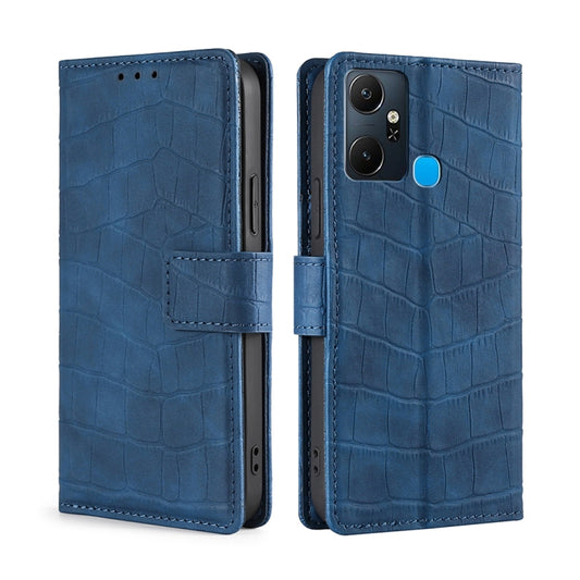 For Infinix Smart 6 Plus Skin Feel Crocodile Magnetic Clasp Leather Phone Case(Blue) - Infinix Cases by buy2fix | Online Shopping UK | buy2fix