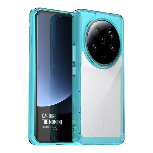 For Xiaomi 13 Ultra Colorful Series Acrylic + TPU Phone Case(Transparent Blue) - Xiaomi Cases by buy2fix | Online Shopping UK | buy2fix