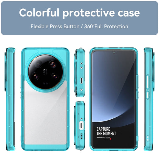 For Xiaomi 13 Ultra Colorful Series Acrylic + TPU Phone Case(Transparent Blue) - Xiaomi Cases by buy2fix | Online Shopping UK | buy2fix