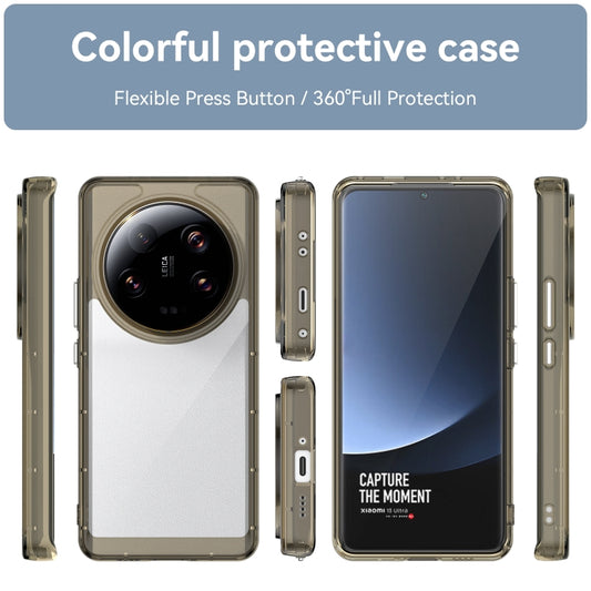 For Xiaomi 13 Ultra Colorful Series Acrylic + TPU Phone Case(Transparent Grey) - Xiaomi Cases by buy2fix | Online Shopping UK | buy2fix