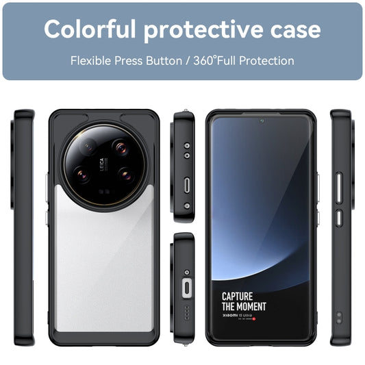 For Xiaomi 13 Ultra Colorful Series Acrylic + TPU Phone Case(Black) - Xiaomi Cases by buy2fix | Online Shopping UK | buy2fix