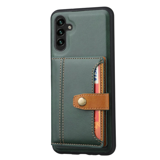 For Samsung Galaxy A24 4G Calfskin Card Slot TPU + PU Phone Case(Green) by buy2fix