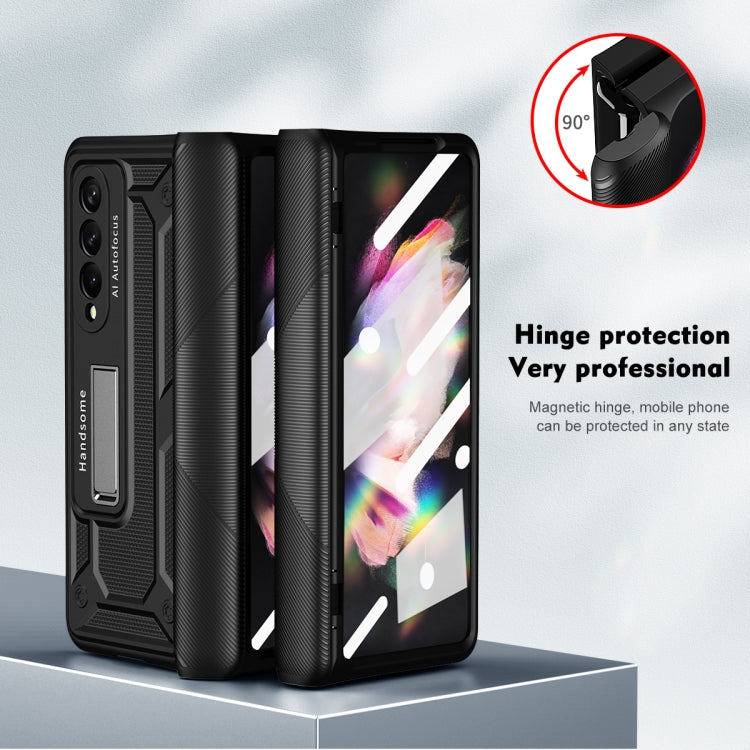 For Samsung Galaxy Z Fold3 5G integrated Shockproof Phone Case with Hinge(Black) by buy2fix