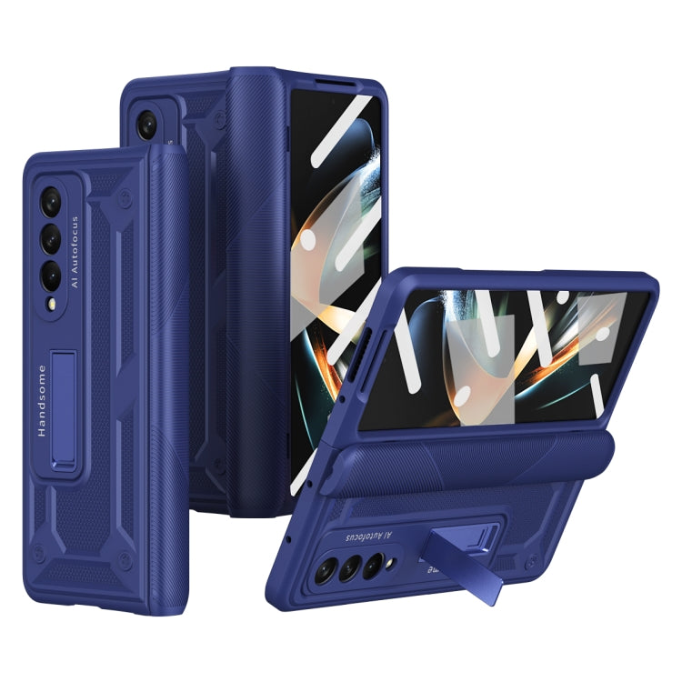 For Samsung Galaxy Z Fold3 5G integrated Shockproof Phone Case with Hinge(Blue) by buy2fix