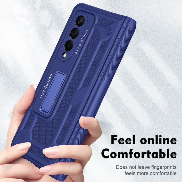 For Samsung Galaxy Z Fold3 5G integrated Shockproof Phone Case with Hinge(Blue) by buy2fix