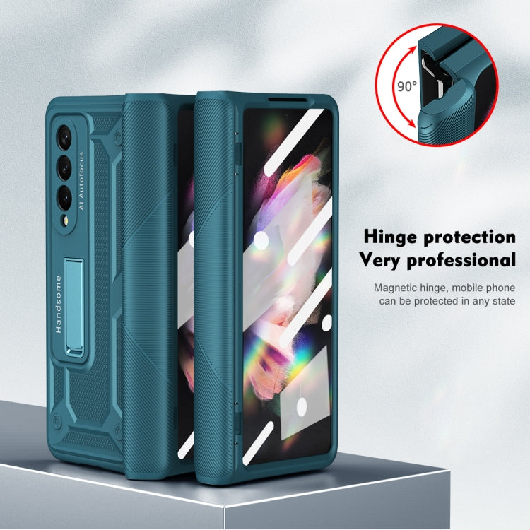 For Samsung Galaxy Z Fold3 5G integrated Shockproof Phone Case with Hinge(Green) by buy2fix