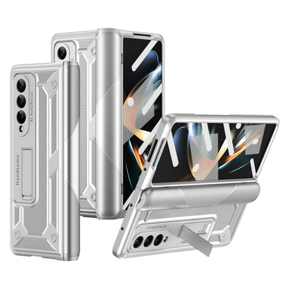 For Samsung Galaxy Z Fold3 5G integrated Shockproof Phone Case with Hinge(Silver) by buy2fix