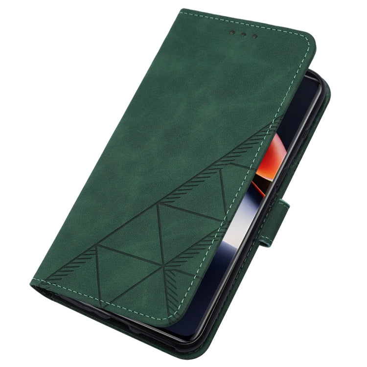 For OnePlus Ace 2 5G / 11R 5G Crossbody 3D Embossed Flip Leather Phone Case(Dark Green) - OnePlus Cases by buy2fix | Online Shopping UK | buy2fix