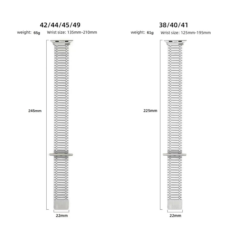 Chain Magnetic Stainless Steel Watch Band For Apple Watch Series 8&7 41mm / SE 2&6&SE&5&4 40mm / 3&2&1 38mm(Starlight Color) - Watch Bands by buy2fix | Online Shopping UK | buy2fix