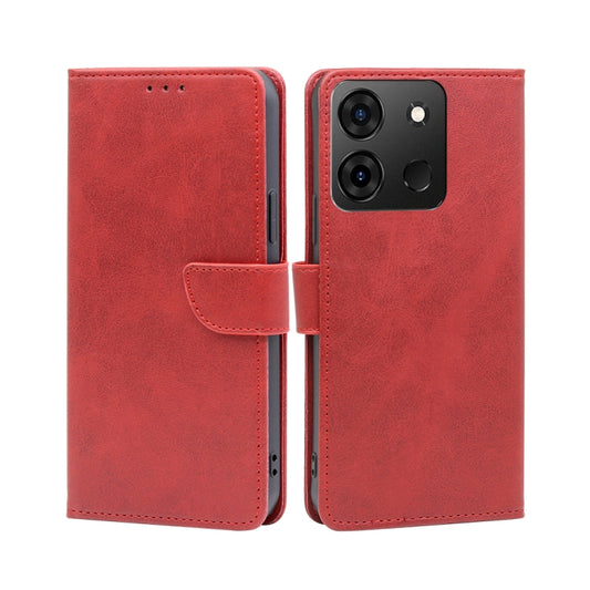 For Infinix Smart 7 Calf Texture Buckle Flip Leather Phone Case(Red) - Infinix Cases by buy2fix | Online Shopping UK | buy2fix