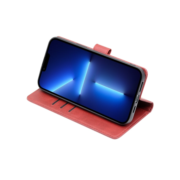 For Infinix Smart 7 Calf Texture Buckle Flip Leather Phone Case(Red) - Infinix Cases by buy2fix | Online Shopping UK | buy2fix
