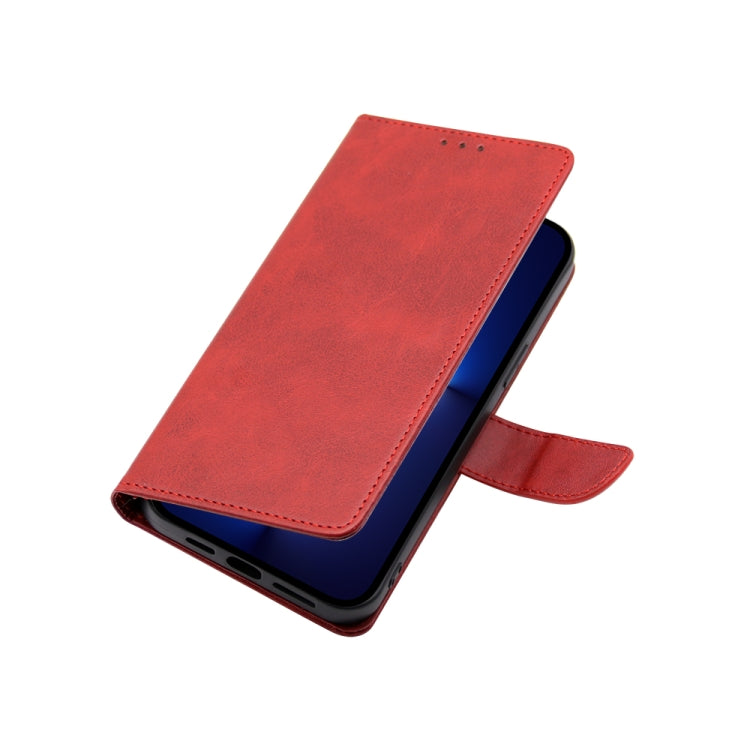 For Infinix Smart 7 Calf Texture Buckle Flip Leather Phone Case(Red) - Infinix Cases by buy2fix | Online Shopping UK | buy2fix