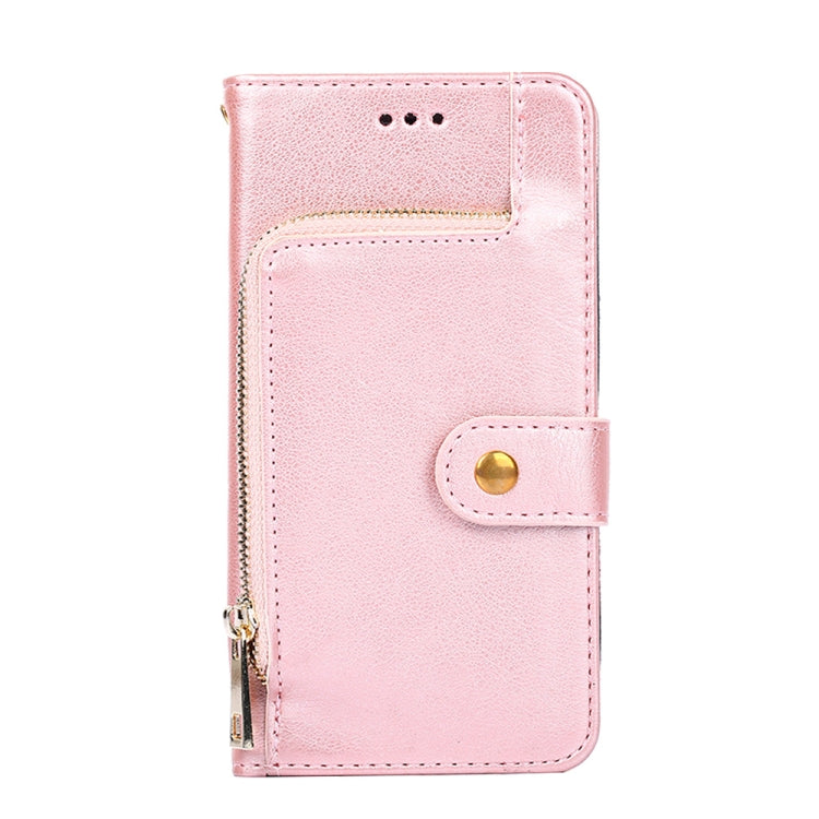 For Infinix Smart 7 Zipper Bag Leather Phone Case(Rose Gold) - Infinix Cases by buy2fix | Online Shopping UK | buy2fix