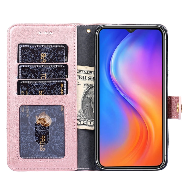 For Infinix Smart 7 Zipper Bag Leather Phone Case(Rose Gold) - Infinix Cases by buy2fix | Online Shopping UK | buy2fix