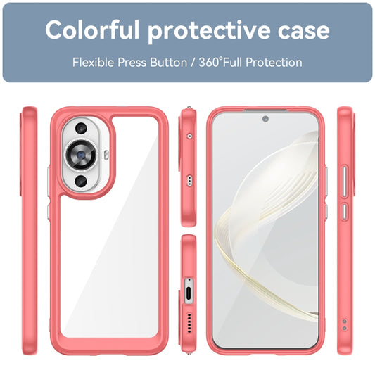 For Huawei Nova 11 Colorful Series Acrylic + TPU Phone Case(Red) - Huawei Cases by buy2fix | Online Shopping UK | buy2fix