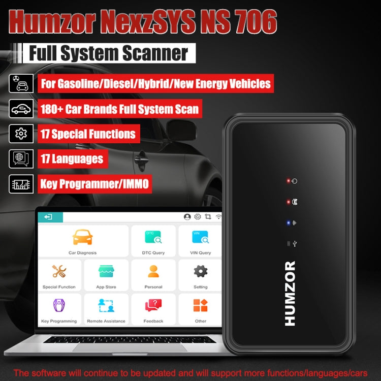 HUMZOR NexzSYS NS 706 Car Full System 9-32V OBD 2 Scanner Diagnostic Tool by buy2fix