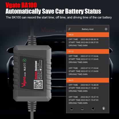 Vgate BA100 Car 12V Bluetooth 4.0 Battery Assistant Analyzer Tester - Electronic Test by Vgate | Online Shopping UK | buy2fix