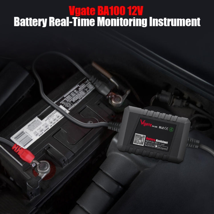 Vgate BA100 Car 12V Bluetooth 4.0 Battery Assistant Analyzer Tester - Electronic Test by Vgate | Online Shopping UK | buy2fix