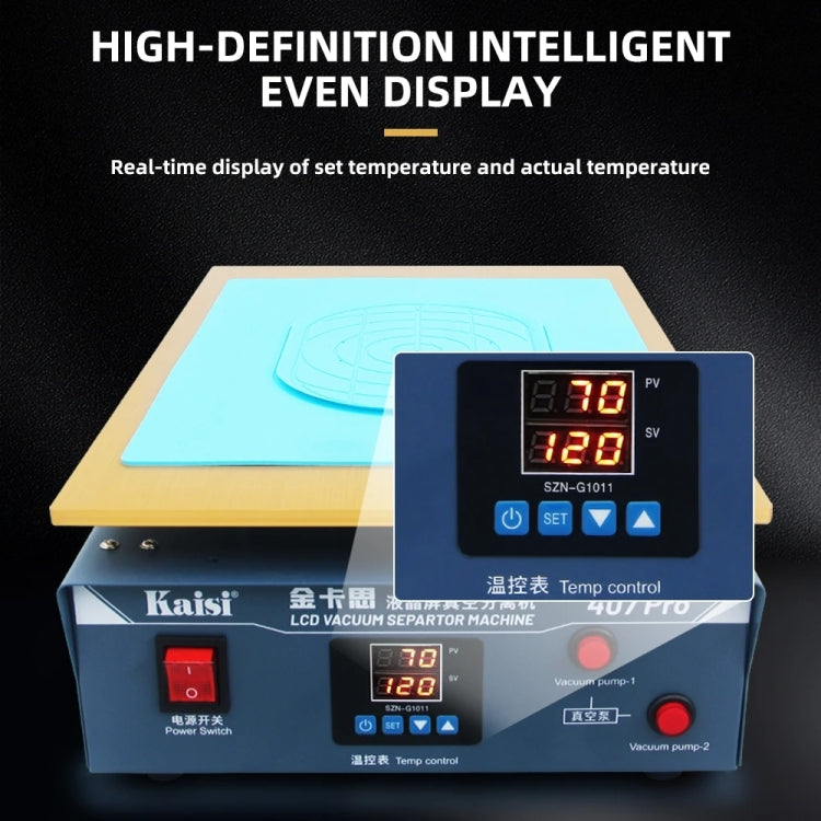 Kaisi 407 Pro 17 inch Dual Vacuum Pump LCD Screen Separator Machine(UK Plug) - Separation Equipment by Kaisi | Online Shopping UK | buy2fix