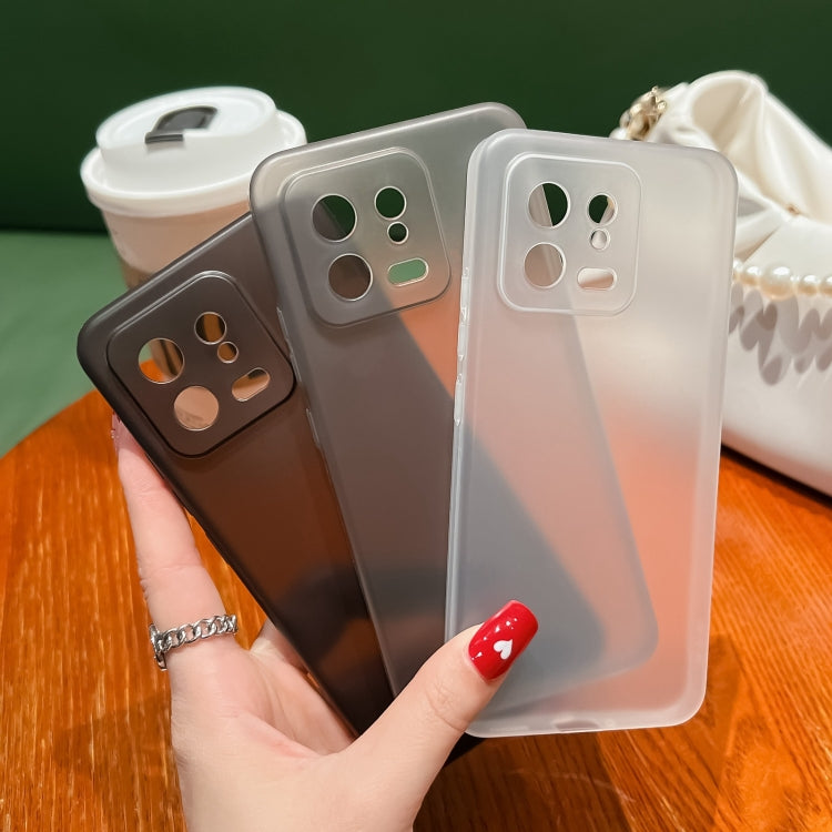 For Xiaomi 13 Frosted PP Phone Case(Transparent Black) - Xiaomi Cases by buy2fix | Online Shopping UK | buy2fix