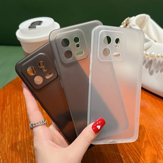 For Xiaomi 13 Frosted PP Phone Case(Transparent Black) - Xiaomi Cases by buy2fix | Online Shopping UK | buy2fix