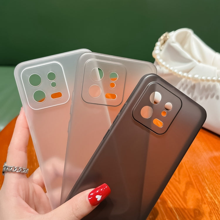 For Xiaomi 13 Frosted PP Phone Case(Transparent Black) - Xiaomi Cases by buy2fix | Online Shopping UK | buy2fix