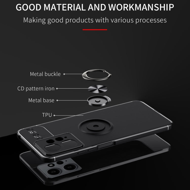 For Xiaomi Redmi Note 12 4G Global Metal Ring Holder TPU Phone Case(Blue) by buy2fix