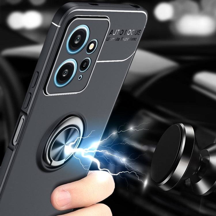 For Xiaomi Redmi Note 12 4G Global Metal Ring Holder TPU Phone Case(Blue) by buy2fix