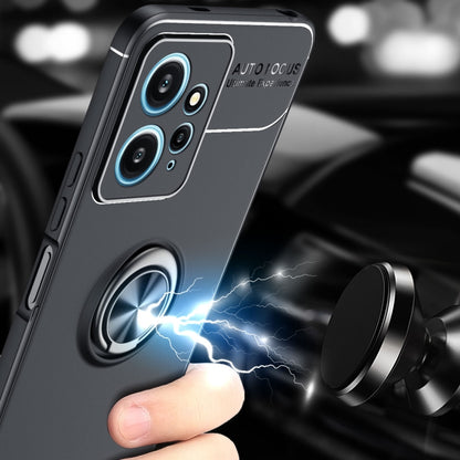 For Xiaomi Redmi Note 12 4G Global Metal Ring Holder TPU Phone Case(Blue) by buy2fix